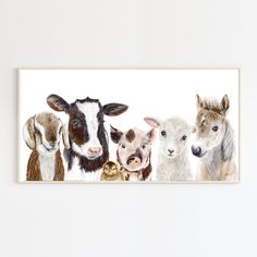 Barnyard Animal Nursery Decor Barnyard Nursery, Farm Nursery Decor, Sleeping Animals, Baby Farm Animals, Holstein Cows, Desert Animals, Animals Farm, Farm Baby