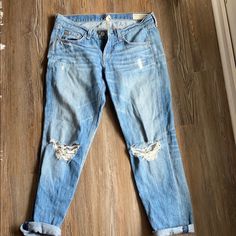 Run Big, Super Stretchy And Comfy Rag N Bone Jeans, Comfy Boyfriend, Rag N Bone, Jeans Color, Rag & Bone, Boyfriend Jeans, Bones, Blue White, Color Blue