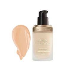 Undetectable, Flawless Coverage | Too Faced Born This Way Flawless Coverage Natural Finish Foundation - Pearl - NET WT. 1.0 oz/30.0 ml Mac Studio Fix Fluid, Oil Free Foundation, Natural Foundation, Full Coverage Foundation, Olive Skin, Neutral Undertones, Too Faced Foundation, Too Faced Makeup, Born This Way