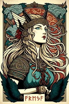 Freya Drawing, Freyja Goddess Norse Mythology, Norse Mythology Freya, Valkyrie Illustration, Nordic Magic, Freyja Tattoo Norse Mythology, Freyja Tattoo