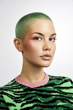 Buzzcut Colored Hair, Colored Buzzcut, Lemon Hair, Hair Colors To Try, Shaved Hair Designs