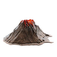 an image of a volcano with red lava on top royalty images and illustrations stock illustration