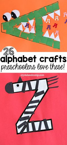 this is an easy and fun alphabet craft for kids to do with the letter z