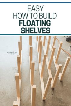 how to build floating shelvings with the text overlay