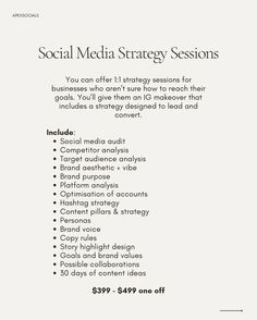 the social media strategy session poster