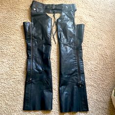 Harley Davidson Women’s Riding Chaps, Genuine Leather, Adjustable Backing, Size Small. These Are In Great Condition. Riding Chaps, Harley Davidson Women, Harley Davidson, Pant Jumpsuit, Genuine Leather, Pants For Women, Pants, Leather, Women Shopping