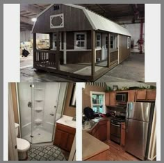 several pictures of different types of small houses