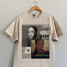 Sade Album Strong Than Pride t shirt, Sade Album Strong Than Pride Sweatshirt Vintage Bootleg Inspired  Gift for men women unisex tshirt : 100% Cotton (fiber content may vary for different colors) .: Medium fabric (5.3 oz/yd² (180 g/m .: Classic fit .: Runs true to size HOW TO ORDER Pick you favorite design. Review the size & color charts above FIRST and then select shirt size and color from the dropdown menu. Indicate the birthday year in the personalization box. Please note size measurements for t-shirts may differ +/- 1 inch due to the manufacturer. Colors may not exactly match what's shown on screen. Thanks for stopping by my shop. Feel free to reach out for any questions you may have. I appreciate your business. Personalized Shirts For Women, Cheap Music-themed T-shirt With Text Print, Bootleg Tshirt, Aesthetic T Shirt Design, Vintage Tshirt Design, Vintage Shirt Design, Tomboy Chic, Aesthetic T Shirts, Shirt Store