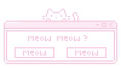 an old - school computer screen with the words menu now and meow now on it