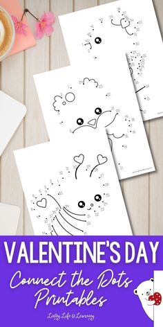 valentine's day connect the dots printables for kids