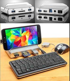 an image of a cell phone with a keyboard and mouse