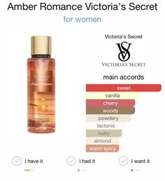 فيكتوريا سيكريت, Victoria Perfume, Amber Romance, Victoria's Secret Perfume, Perfume Organization