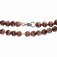 Vintage necklace Czech brown marble glass beads Elegant Brown Beaded Necklace With Gemstone Beads, Brown Necklace With Round Beads For Gift, Brown Beaded Necklaces With 8mm Beads As A Gift, Brown Beaded Necklaces With 8mm Beads For Gifts, Brown Beaded Necklaces As Gifts, Elegant Brown Beaded Necklace With Polished Beads, Elegant Brown Round Beaded Necklaces, Brown Round Bead Necklaces For Jewelry Making, Brown Polished Beads Necklace As A Gift