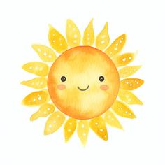 Cute Sun Clipart in Impressionistic Art Style Artwork: Vector, PNG, 4K Cute Sun Clipart, Sun Drawings, Sun Clipart, Sunshine Wallpaper, Sunflower Invitations, Calming Pictures, Sun Drawing, Impressionistic Art, Blog Banner