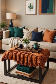 Nature Living Room, Burnt Orange Living Room, Cozy Kitchen Decor, Nordic Nature, Nature Living, Nordic Style Living Room, Cozy Desk