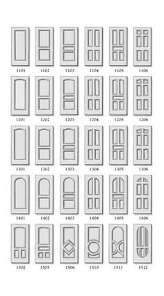 various types and sizes of doors