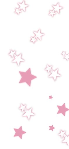 pink and white stars are flying in the air