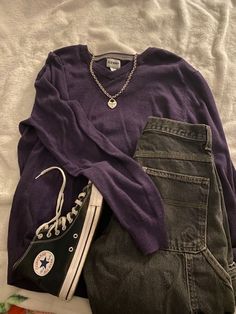 How To Have Style, Fall Fit, Purple Outfits, Black Converse, Swaggy Outfits, Fashion Mistakes, Casual Style Outfits