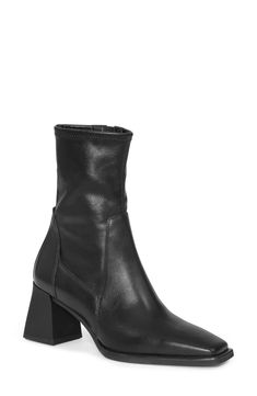 Vagabond Shoemakers Hedda Boot (Women) | Nordstrom Trendy Square Toe Heeled Boots With Sculpted Heel, Fitted Leather Chelsea Boots With Square Toe, Trendy Mid-calf Heeled Boots Medium Width, Chic Mid-calf Heeled Boots Medium Width, Trendy Mid-calf Heeled Boots, Fitted Square Toe Chelsea Boots For Work, Chic Fitted Chelsea Boots With Square Toe, Modern Mid-calf Boots With Block Heel, Sleek Fitted Boots With Block Heel