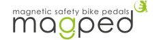 the logo for magnetic safety bike pedals, magged with an image of a lizard