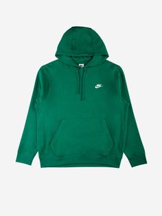 Drawstring hood  Front pouch pocket  Embroidered logo on chest   Size & Fit: Fit regular Green Nike Hoodie, Nike Sportswear Club Fleece, Real Christmas, Hoodie Green, Nike Sweatshirts, Nike Hoodie, Fleece Sweatshirt, Sweater Coats, New Nike