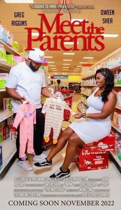 a man and woman are sitting in a grocery store