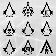 six different logos for the elder scrolls