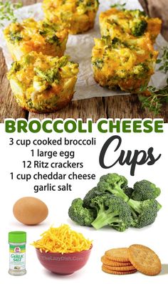 broccoli cheese cups recipe with instructions