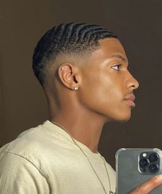 Faces Profile, Low Haircuts, Black Boy Hairstyles, Mid Fade Haircut, Men Fade Haircut Short, Black Men Haircut, Waves Hairstyle