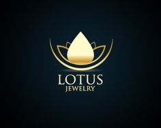 the lotus jewelry logo is shown on a dark background