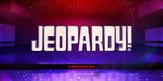 the words leopardy are displayed in front of a purple and red background with stars