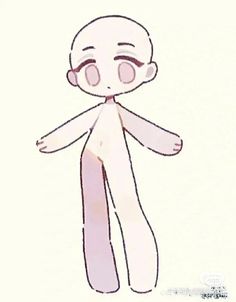 a drawing of a white stuffed animal with eyes closed and hands on his chest, standing in front of a white background