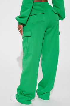 Available In Orange And Green. Wide Leg Joggers Elastic Waistband Cargo Pockets Pair With Easy Going Lounge Hoodie 80% Cotton 20% Polyester Imported | Easy Going Lounge Wide Leg Pant in Green size 2X by Fashion Nova Green Straight Leg Jeans, Wide Leg Joggers, Orange And Green, Wide Leg Pant, Easy Going, Womens Loungewear, Green Fashion, Straight Leg Jeans, Wide Leg Pants