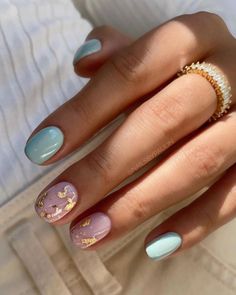 Short Foil Nails, Most Beautiful Nails, Coffin Fall Nails, Unique Nail Designs, Classy Fall Nails, Pastel Nails Designs, Pastel Nail, Milky Nails, Nagel Tips