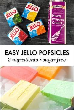 easy jello popsicles with 2 ingredients and sugar free