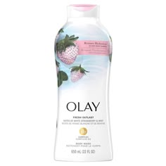 Olay Fresh Outlast Body Wash White Strawberry & Mint - 22 Fl Oz : Target Mint Body Wash, Olay Body Wash, Beauty Science, Body Cleanse, Shower Time, Body Care Routine