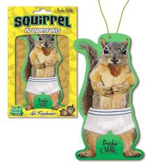 Accoutrements - Archie McPhee Home Decor & Stuff Squirrel in Underpants Air Freshener Best White Elephant Gifts, Squirrel Gift, Stocking Stuffers For Men, Weird Gifts, Best Stocking Stuffers, Gag Gifts Funny, A Squirrel