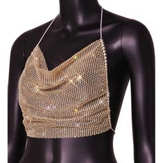 Nude rhinestone see through backless top. One size top which fits sizes XS,S,M,L. Rhinestone Fringe Tops For Party Season, Party Season Embellished Crop Top, Stretch Mesh Crop Top For Party, Trendy Rhinestone Fringe Top For Night Out, Rhinestone Tops For Party Season Clubbing, Glamorous Embellished Stretch Crop Top, Chic Embellished Crop Top For Club, Glamorous Stretch Embellished Crop Top, Trendy Party Tops With Rhinestones