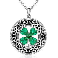 PRICES MAY VARY. 【CELTIC FOUR LEAF CLOVER】 Four leaf clover represents hope, faith, love, luck. Infinity celtic sailor's knot symbolizes friendship, affection, and love. this celtic knot clover necklace would bring double luck and love for owner. 【WONDERFUL GIFTS】 Come with a pretty gift box, this celtic shamrock necklace will be a wonderful gift to bring luck and express love for yourself or your lover, girlfriend, wife, mother, sister, friends on St. Patrick's Day, Birthday, Valentine's Day, C 4 Leaf Clover Necklace, Celtic Clover, St Patrick's Day Birthday, Shamrock Necklace, Celtic Shamrock, Clover Jewelry, Four Leaf Clover Necklace, Snowflake Necklace, 4 Leaf Clover