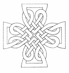 a cross with an intricate design on it