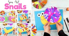 Spin Art Snails | Arty Crafty Kids Autumn Leaves Craft, Spin Art, Leaf Crafts, Crafty Kids, Xmas Presents, Painted Leaves, Autumn Activities, Walking In Nature, Leaf Prints