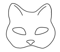 a black and white drawing of a cat's face with the eyes drawn out