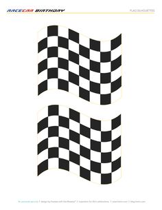 the checkered flag is black and white