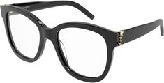 A FULL ACETATE OVERSIZED SHAPE. THE STYLE IS CHARACTERIZED BY THE ICONIC YSL MONOGRAM LOGO POSITIONED ON THE HINGE OF THE TEMPLES. Monogram Logo, Eyeglasses Frames, Havana, Saint Laurent, Monogram, Black