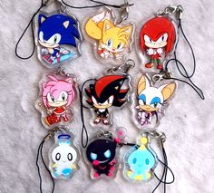 Fast friends collection.  1.75 in charms, thick durable acrylic with glitter finish. Acrylic With Glitter, Oct 11, Cute Charms, Old And New, Sonic, Keychains, Super Cute, Charms, Etsy Gift Card