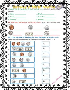 money worksheet for kids to learn how to make money with pictures and numbers