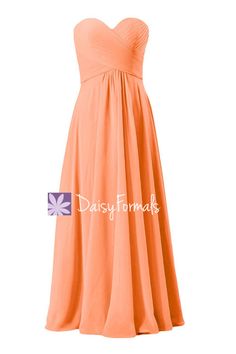 an orange bridesmaid dress is shown on a white background