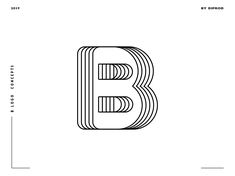 the letter b is made up of lines