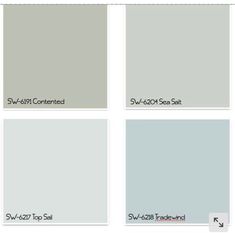 four different shades of gray paint with the same color and font on each one side