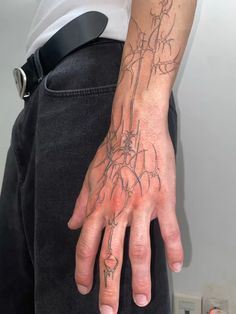 a person with a tattoo on their hand